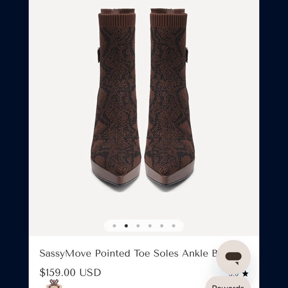 Chic Brown Patterned Heeled Boots - image 2